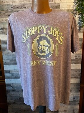 Key West Vintage Logo Heather Purple Crew Neck T-Shirt
